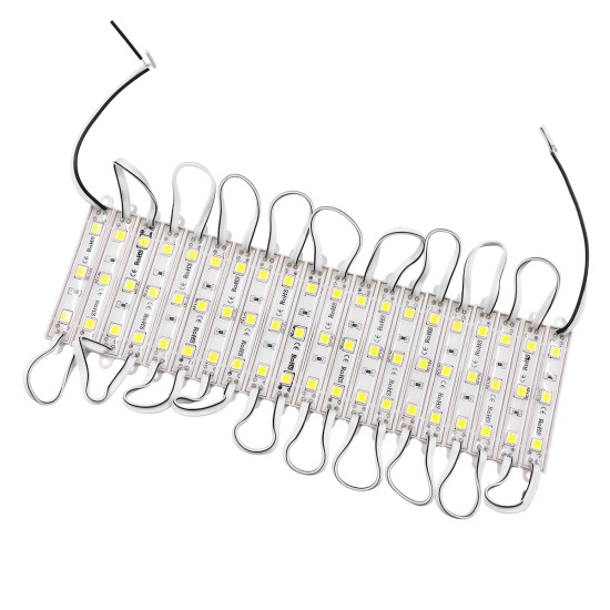 GloboStar® 73701 20 Τεμάχια x LED Modules 3 x SMD 5050 0.8W 80lm DC 12V Αδιάβροχο IP66 Ψυχρό Λευκό 6000K GloboStar® 73701 20 Τεμάχια x LED Modules 3 x SMD 5050 0.8W 80lm DC 12V Αδιάβροχο IP66 Ψυχρό Λευκό 6000K