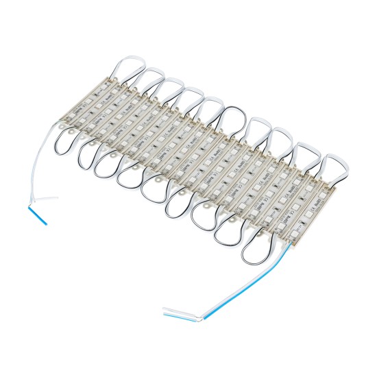 GloboStar® 73705 20 Τεμάχια x LED Modules 3 x SMD 5050 0.8W 50lm DC 12V - Αδιάβροχο IP66 - Μπλε - 2 Χρόνια Εγγύηση GloboStar® 73705 20 Τεμάχια x LED Modules 3 x SMD 5050 0.8W 50lm DC 12V - Αδιάβροχο IP66 - Μπλε - 2 Χρόνια Εγγύηση