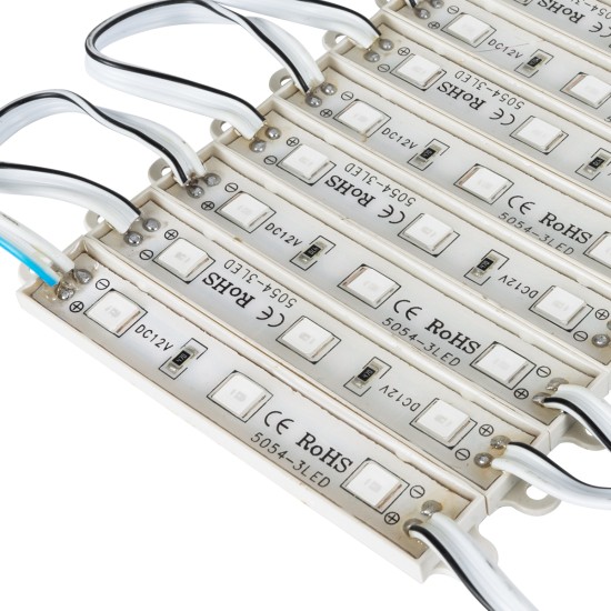 GloboStar® 73705 20 Τεμάχια x LED Modules 3 x SMD 5050 0.8W 50lm DC 12V - Αδιάβροχο IP66 - Μπλε - 2 Χρόνια Εγγύηση GloboStar® 73705 20 Τεμάχια x LED Modules 3 x SMD 5050 0.8W 50lm DC 12V - Αδιάβροχο IP66 - Μπλε - 2 Χρόνια Εγγύηση