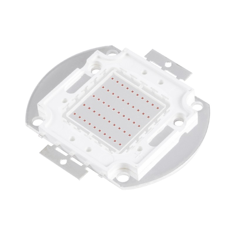 GloboStar® 73768 Υψηλής Ισχύος LED COB BRIDGELUX 50W 2500lm DC 20-24V - Μ5.6 x Π5.2 x Υ0.6cm - Κόκκινο - 2 Χρόνια Εγγύηση