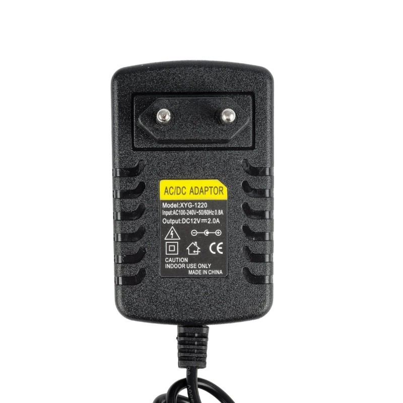 GloboStar® 73072 Πλαστικό Τροφοδοτικό SELV για προΪόντα LED 24W 2A - AC220-240V σε DC 12V - IP20 - Μ5 x Π7.5 x Υ8cm - 2 Χρόνια Εγγύηση