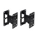 GLOBOSTAR® FDB WB2 98030 Επιτοίχια Ρυθμιζόμενη Βάση για Τοποθέτηση Συστήματος Κολωνάτων Ηχείων - IP20 - Μαύρο - Μ9.5 x Π11.5 x Υ16cm - Σετ 2 Τεμαχίων
