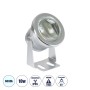 GLOBOSTAR® TREECOBINI 75590 Φωτιστικό Σποτ για Φυτά - Δέντρα LED 10W 1000lm 35° DC 12V Αδιάβροχο IP65 Ψυχρό Λευκό 6000K Dimmable - Bridgelux COB Chip - Νίκελ Βούρτσας - Μ7 x 10.5 x Υ8.5cm - 2 Χρόνια Εγγύηση