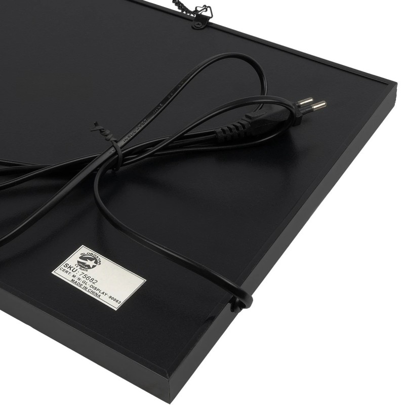 GLOBOSTAR® SIGN 75682 Διακοσμητικό Φωτιστικό Τοίχου Ένδειξης / Σήμανσης "OPEN 24 HOURS" LED 5W 150lm 120° AC 220-240V IP20 Πολύχρωμο - Μαύρο - Μ48 x Π25 x Υ2cm - 2 Χρόνια Εγγύηση