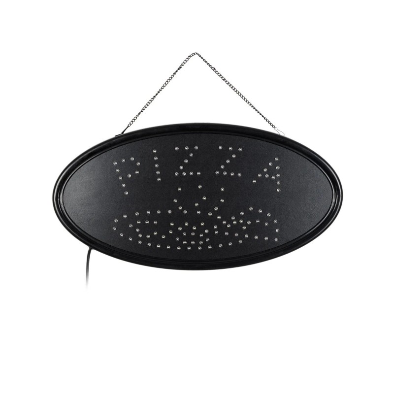 GloboStar® 75685 Φωτιστικό Ταμπέλα LED Οβάλ Σήμανσης PIZZA 3W με Πρίζα AC 230V - Μ48 x Π1.8 x Υ24.5cm