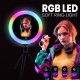 GloboStar® 75800 Professional Digital Ring Light Φ20cm LED SMD 20W 2000lm 180° DC 5V με Καλώδιο Τροφοδοσίας USB - Ενσωματωμένο Χειριστήριο Εναλλαγής Χρωμάτων & 1 Βάση Τηλεφώνου - Πολύχρωμο RGBW+WW Dimmable GloboStar® 75800 Professional Digital Ring Light Φ20cm LED SMD 20W 2000lm 180° DC 5V με Καλώδιο Τροφοδοσίας USB - Ενσωματωμένο Χειριστήριο Εναλλαγής Χρωμάτων & 1 Βάση Τηλεφώνου - Πολύχρωμο RGBW+WW Dimmable