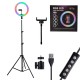 GloboStar® 75802 Professional Digital Ring Light Φ30cm LED SMD 40W 4000lm 180° DC 5V με Καλώδιο Τροφοδοσίας USB - Ενσωματωμένο Χειριστήριο Εναλλαγής Χρωμάτων & 1 Βάση Τηλεφώνου - Πολύχρωμο RGBW+WW Dimmable GloboStar® 75802 Professional Digital Ring Light Φ30cm LED SMD 40W 4000lm 180° DC 5V με Καλώδιο Τροφοδοσίας USB - Ενσωματωμένο Χειριστήριο Εναλλαγής Χρωμάτων & 1 Βάση Τηλεφώνου - Πολύχρωμο RGBW+WW Dimmable
