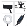 GloboStar® 75809 Professional Digital Ring Light Φ9cm LED SMD 10W 1000lm 180° DC 5V με Καλώδιο Τροφοδοσίας USB - Ενσωματωμένο Χειριστήριο Εναλλαγής Χρωμάτων & 1 Βάση Τηλεφώνου - CCT Θερμό Λευκό 3000K - Φυσικό Λευκό 4500K - Ψυχρό Λευκό 6000K Dimmable Μ