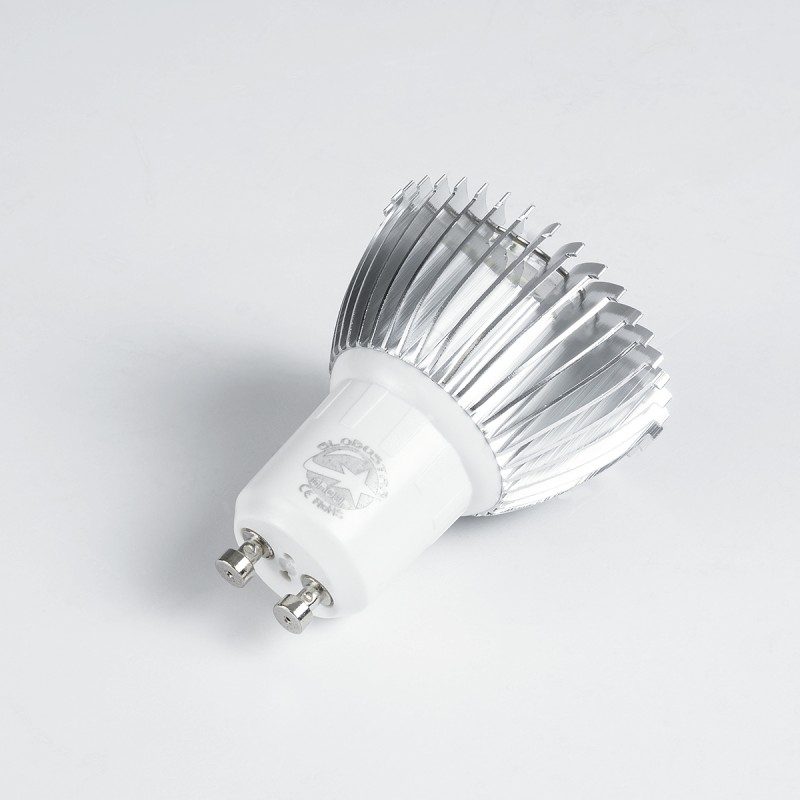 GloboStar® 76045 Σποτ LED GU10 MR16 3W 250lm 45° AC 220-240V IP20 Φ5 x Υ5.5cm Μπλε Dimmable - 3 Χρόνια Εγγύηση
