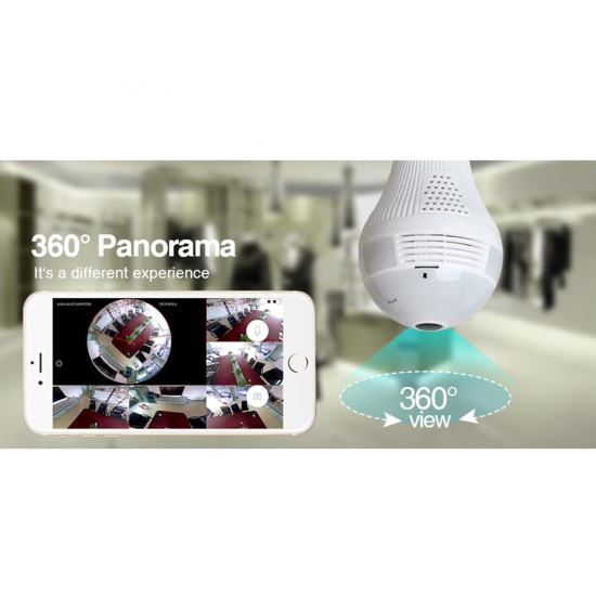 GloboStar® 76073 WIFI 2.4G IP CAMERA 2.0MP 1080P - Έξυπνη Κρυφή IP Κάμερα WiFi 1080P Fish Eye 360° 3W LED σε Σχήμα Λάμπας με Ντουί και Βάση E27 Smart Home GloboStar® 76073 WIFI 2.4G IP CAMERA 2.0MP 1080P - Έξυπνη Κρυφή IP Κάμερα WiFi 1080P Fish Eye 360° 3W LED σε Σχήμα Λάμπας με Ντουί και Βάση E27 Smart Home