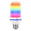 GloboStar® 76076 Λάμπα E27 TUBULAR Διακοσμητική LED 9W 450lm 320° AC 85-265V με 4 Λειτουργίες Εφέ RGB Φλόγας και Αναστροφή RGB Φλόγας