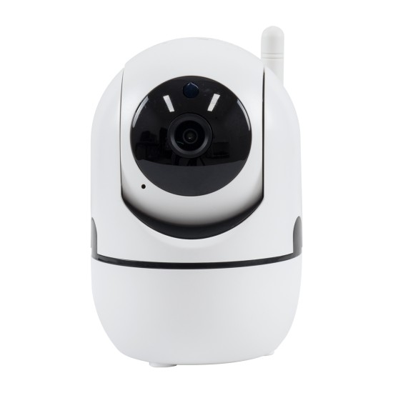 GloboStar® 76078 Table Camera WiFi HD 1080P 3MP 350° Two Way Audio & Motion Detection - Night Vision - Επιτραπέζια Κάμερα WiFi HD 1080P 350° Διπλή Κατέυθυνση Ομιλίας με Ανιχνευτή Κίνησης - Following Face Auto Tracking - Λευκό