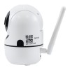 GloboStar® 76078 Table Camera WiFi HD 1080P 3MP 350° Two Way Audio & Motion Detection - Night Vision - Επιτραπέζια Κάμερα WiFi HD 1080P 350° Διπλή Κατέυθυνση Ομιλίας με Ανιχνευτή Κίνησης - Following Face Auto Tracking - Λευκό