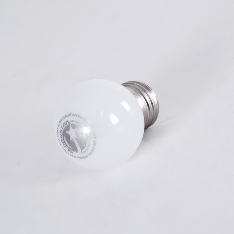 GloboStar® 76091 Λάμπα LED E27 G45 Γλομπάκι 3W 255lm 260° AC 220-240V IP20 Φ4.5 x Υ6.9cm Φυσικό Λευκό 4500K - 2 Years Warranty