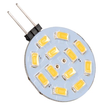 GLOBOSTAR® G4SIDE 76101 Λάμπα G4 LED 4.5W 405lm 120° DC 12-24V IP20 Θερμό Λευκό 2700K Dimmable - Sanan SMD Chip - Side Pin - Μ3 x Π3 x Υ0.8cm - 2 Χρόνια Εγγύηση
