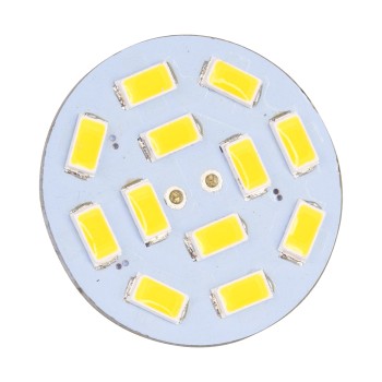 GLOBOSTAR® G4BACK 76102 Λάμπα G4 LED 4.5W 450lm 120° DC 12-24V IP20 Ψυχρό Λευκό 6000K Dimmable - Sanan SMD Chip - Back Pin - Μ3 x Π3 x Υ0.8cm - 2 Χρόνια Εγγύηση