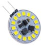 GLOBOSTAR® G4SIDE 76104 Λάμπα G4 LED 3W 330lm 120° DC 12-24V IP20 Ψυχρό Λευκό 6000K Dimmable - Sanan SMD Chip - Side Pin - Μ2.9 x Π2.9 x Υ0.8cm - 2 Χρόνια Εγγύηση