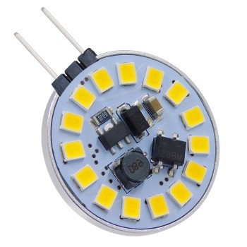 GLOBOSTAR® G4SIDE 76105 Λάμπα G4 LED 3W 330lm 120° DC 12-24V IP20 Φυσικό Λευκό 4500K Dimmable - Sanan SMD Chip - Side Pin - Μ2.9 x Π2.9 x Υ0.8cm - 2 Χρόνια Εγγύηση