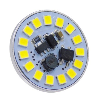 GLOBOSTAR® G4BACK 76107 Λάμπα G4 LED 3W 360lm 120° DC 12-24V IP20 Ψυχρό Λευκό 6000K Dimmable - Sanan SMD Chip - Back Pin - Μ2.9 x Π2.9 x Υ0.8cm - 2 Χρόνια Εγγύηση