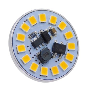 GLOBOSTAR® G4BACK 76109 Λάμπα G4 LED 3W 300lm 120° DC 12-24V IP20 Θερμό Λευκό 2700K Dimmable - Sanan SMD Chip - Back Pin - Μ2.9 x Π2.9 x Υ0.8cm - 2 Χρόνια Εγγύηση