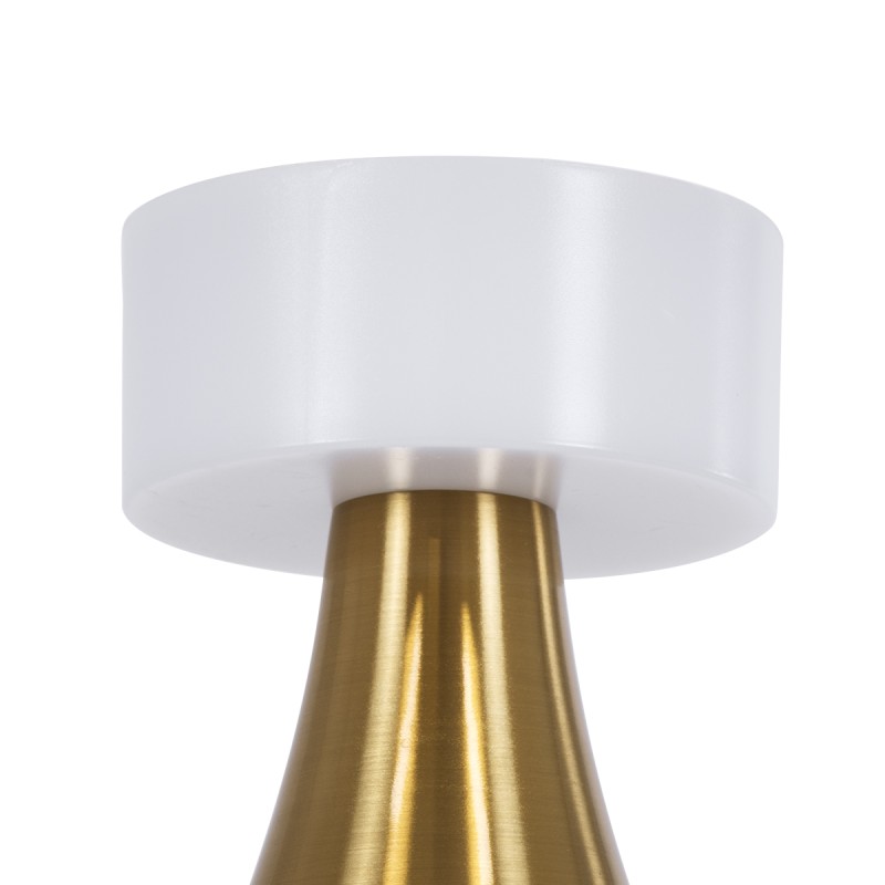 GloboStar® DOLLY 76470 Μοντέρνο Επιτραπέζιο Φωτιστικό Πορτατίφ LED 1.5W 105lm 120° DC 5V Επαναφορτιζόμενο με Μπαταρία Li-ion 1800mAh - Διακόπτη Αφής με 3 Εναλλαγές Φωτισμού CCT Θερμό - Φυσικό - Ψυχρό 1500K - 4500K - 6000K Dimmable - D9 x 21cm - Χρυσό