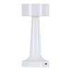GloboStar® NANNA 76471 Μοντέρνο Επιτραπέζιο Φωτιστικό Πορτατίφ LED 1.5W 105lm 120° DC 5V Επαναφορτιζόμενο με Μπαταρία Li-ion 1800mAh - Διακόπτη Αφής με 3 Εναλλαγές Φωτισμού CCT Θερμό - Φυσικό - Ψυχρό 1500K - 4500K - 6000K Dimmable - D9 x 21cm - Λευκό