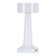GloboStar® NANNA 76471 Μοντέρνο Επιτραπέζιο Φωτιστικό Πορτατίφ LED 1.5W 105lm 120° DC 5V Επαναφορτιζόμενο με Μπαταρία Li-ion 1800mAh - Διακόπτη Αφής με 3 Εναλλαγές Φωτισμού CCT Θερμό - Φυσικό - Ψυχρό 1500K - 4500K - 6000K Dimmable - D9 x 21cm - Λευκό