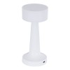 GloboStar® NANNA 76471 Μοντέρνο Επιτραπέζιο Φωτιστικό Πορτατίφ LED 1.5W 105lm 120° DC 5V Επαναφορτιζόμενο με Μπαταρία Li-ion 1800mAh - Διακόπτη Αφής με 3 Εναλλαγές Φωτισμού CCT Θερμό - Φυσικό - Ψυχρό 1500K - 4500K - 6000K Dimmable - D9 x 21cm - Λευκό