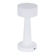 GloboStar® NANNA 76471 Μοντέρνο Επιτραπέζιο Φωτιστικό Πορτατίφ LED 1.5W 105lm 120° DC 5V Επαναφορτιζόμενο με Μπαταρία Li-ion 1800mAh - Διακόπτη Αφής με 3 Εναλλαγές Φωτισμού CCT Θερμό - Φυσικό - Ψυχρό 1500K - 4500K - 6000K Dimmable - D9 x 21cm - Λευκό