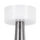 GloboStar® NANNA 76473 Μοντέρνο Επιτραπέζιο Φωτιστικό Πορτατίφ LED 1.5W 105lm 120° DC 5V Επαναφορτιζόμενο με Μπαταρία Li-ion 1800mAh - Διακόπτη Αφής με 3 Εναλλαγές Φωτισμού CCT Θερμό - Φυσικό - Ψυχρό 1500K - 4500K - 6000K Dimmable - D9 x 21cm - Ασημί