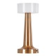 GloboStar® NANNA 76474 Μοντέρνο Επιτραπέζιο Φωτιστικό Πορτατίφ LED 1.5W 105lm 120° DC 5V Επαναφορτιζόμενο με Μπαταρία Li-ion 1800mAh - Διακόπτη Αφής με 3 Εναλλαγές Φωτισμού CCT Θερμό - Φυσικό - Ψυχρό 1500K - 4500K - 6000K Dimmable - D9 x 21cm - Χάλκινο