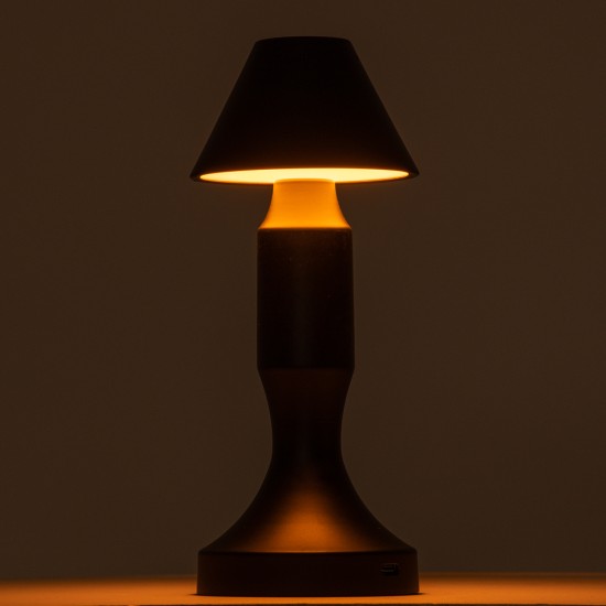 GloboStar® LUNNA 76476 Μοντέρνο Επιτραπέζιο Φωτιστικό Πορτατίφ LED 1.5W 105lm 120° DC 5V Επαναφορτιζόμενο με Μπαταρία Li-ion 1800mAh - Διακόπτη Αφής με 3 Εναλλαγές Φωτισμού CCT Θερμό - Φυσικό - Ψυχρό 1500K - 4500K - 6000K Dimmable - D9 x 23cm - Λευκό