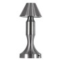 GloboStar® LUNNA 76478 Επαναφορτιζόμενο Επιτραπέζιο Φωτιστικό Πορτατίφ LED 1.5W 105lm 120° DC 5V IP44 CCT Ultra Θερμό 1500K - Φυσικό Λευκό 4500K - Ψυχρό Λευκό 6000K Dimmable Ασημί Πλαστικό - Μ9 x Π9 x Υ23cm - 2 Χρόνια Εγγύηση