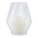 GloboStar® CANDLE 76489 Διακοσμητικό Realistic Κερί με LED Εφέ Κινούμενης Φλόγας - Μπαταρίας 2 x AA (Δεν Συμπεριλαμβάνονται) & Ασύρματο Χειριστήριο IR Θερμό Λευκό 2700K Dimmable Λευκό Φ16 x Υ18cm