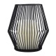 GloboStar® CANDLE 76493 Διακοσμητικό Realistic Κερί με LED Εφέ Κινούμενης Φλόγας - Μπαταρίας 2 x AA (Δεν Συμπεριλαμβάνονται) & Ασύρματο Χειριστήριο IR Θερμό Λευκό 2700K Dimmable Μαύρο Φ14 x Υ16cm