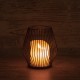 GloboStar® CANDLE 76493 Διακοσμητικό Realistic Κερί με LED Εφέ Κινούμενης Φλόγας - Μπαταρίας 2 x AA (Δεν Συμπεριλαμβάνονται) & Ασύρματο Χειριστήριο IR Θερμό Λευκό 2700K Dimmable Μαύρο Φ14 x Υ16cm