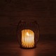 GloboStar® CANDLE 76495 Διακοσμητικό Realistic Κερί με LED Εφέ Κινούμενης Φλόγας - Μπαταρίας 2 x AA (Δεν Συμπεριλαμβάνονται) & Ασύρματο Χειριστήριο IR Θερμό Λευκό 2700K Dimmable Μαύρο Φ14 x Υ16cm