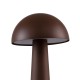 GloboStar® COCO 76513 Μοντέρνο Επιτραπέζιο Φωτιστικό Πορτατίφ LED 1.5W 105lm 120° DC 5V Επαναφορτιζόμενο με Μπαταρία Li-ion 1800mAh - Διακόπτη Αφής με 3 Εντάσεις Φωτισμού Θερμό Λευκό 2700K Dimmable - Φ10 x 22cm - Σκούρο Καφέ
