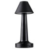 GloboStar® MOLLY 76515 Μοντέρνο Επιτραπέζιο Φωτιστικό Πορτατίφ LED 1.5W 105lm 120° DC 5V Επαναφορτιζόμενο με Μπαταρία Li-ion 1800mAh - Διακόπτη Αφής με 3 Εντάσεις Φωτισμού Θερμό Λευκό 2700K Dimmable - Φ10 x 23cm - Μαύρο