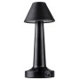 GloboStar® MOLLY 76515 Επαναφορτιζόμενο Επιτραπέζιο Φωτιστικό Πορτατίφ LED 1.5W 105lm 120° DC 5V IP44 Θερμό Λευκό 2700K Dimmable Μαύρο Αλουμίνιο - Μ10 x Π10 x Υ23cm - 2 Xρόνια Εγγύηση