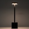 GloboStar® JOJO 76520 Μοντέρνο Επιτραπέζιο Φωτιστικό Πορτατίφ LED 1.5W 105lm 120° DC 5V Επαναφορτιζόμενο με Μπαταρία Li-ion 1800mAh - Διακόπτη Αφής με 3 Εναλλαγές Φωτισμού CCT Θερμό - Φυσικό - Ψυχρό 1500K - 4500K - 6000K Dimmable - D8 x H34cm - Μαύρο