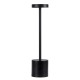 GloboStar® JOJO 76520 Μοντέρνο Επιτραπέζιο Φωτιστικό Πορτατίφ LED 1.5W 105lm 120° DC 5V Επαναφορτιζόμενο με Μπαταρία Li-ion 1800mAh - Διακόπτη Αφής με 3 Εναλλαγές Φωτισμού CCT Θερμό - Φυσικό - Ψυχρό 1500K - 4500K - 6000K Dimmable - D8 x H34cm - Μαύρο