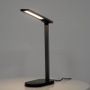GloboStar® FIARIA 76530 Μοντέρνο Επιτραπέζιο Φωτιστικό Πορτατίφ LED 5W 500lm 180° DC 5V - με Ασύρματη Φόρτιση - Wireless Charger - Διακόπτη Αφής - CCT Θερμό Λευκό 2700K - Φυσικό Λευκό 4500K - Ψυχρό Λευκό 6000K Dimmable - Μ25 x Π10.5 x Υ35.5 - Μαύρο
