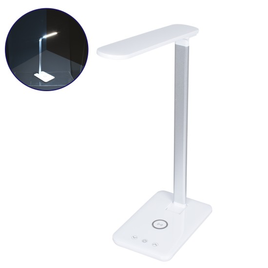 GLOBOSTAR® ONO 76532 Μοντέρνο Επιτραπέζιο Φωτιστικό Γραφείου με Ασύρματη Φόρτιση 10W 2A LED 3.5W 350lm 120° DC 5V με USB-C IP20 Ρυθμιζόμενο Λευκό CCT με Αφή 2700K/4500K/6000K Dimmable - Sanan SMD Chip - Λευκό - Μ18 x Π12 x Υ36cm - 2 Χρόνια Εγγύηση GLOBOSTAR® ONO 76532 Μοντέρνο Επιτραπέζιο Φωτιστικό Γραφείου με Ασύρματη Φόρτιση 10W 2A LED 3.5W 350lm 120° DC 5V με USB-C IP20 Ρυθμιζόμενο Λευκό CCT με Αφή 2700K/4500K/6000K Dimmable - Sanan SMD Chip - Λευκό - Μ18 x Π12 x Υ36cm - 2 Χρόνια Εγγύηση