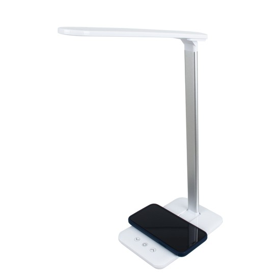 GLOBOSTAR® ONO 76532 Μοντέρνο Επιτραπέζιο Φωτιστικό Γραφείου με Ασύρματη Φόρτιση 10W 2A LED 3.5W 350lm 120° DC 5V με USB-C IP20 Ρυθμιζόμενο Λευκό CCT με Αφή 2700K/4500K/6000K Dimmable - Sanan SMD Chip - Λευκό - Μ18 x Π12 x Υ36cm - 2 Χρόνια Εγγύηση GLOBOSTAR® ONO 76532 Μοντέρνο Επιτραπέζιο Φωτιστικό Γραφείου με Ασύρματη Φόρτιση 10W 2A LED 3.5W 350lm 120° DC 5V με USB-C IP20 Ρυθμιζόμενο Λευκό CCT με Αφή 2700K/4500K/6000K Dimmable - Sanan SMD Chip - Λευκό - Μ18 x Π12 x Υ36cm - 2 Χρόνια Εγγύηση