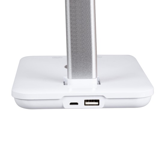 GLOBOSTAR® ONO 76532 Μοντέρνο Επιτραπέζιο Φωτιστικό Γραφείου με Ασύρματη Φόρτιση 10W 2A LED 3.5W 350lm 120° DC 5V με USB-C IP20 Ρυθμιζόμενο Λευκό CCT με Αφή 2700K/4500K/6000K Dimmable - Sanan SMD Chip - Λευκό - Μ18 x Π12 x Υ36cm - 2 Χρόνια Εγγύηση GLOBOSTAR® ONO 76532 Μοντέρνο Επιτραπέζιο Φωτιστικό Γραφείου με Ασύρματη Φόρτιση 10W 2A LED 3.5W 350lm 120° DC 5V με USB-C IP20 Ρυθμιζόμενο Λευκό CCT με Αφή 2700K/4500K/6000K Dimmable - Sanan SMD Chip - Λευκό - Μ18 x Π12 x Υ36cm - 2 Χρόνια Εγγύηση