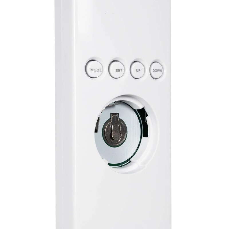 GLOBOSTAR® ZENTIME 76554 Μοντέρνο Επιτραπέζιο Φωτιστικό Γραφείου με Ασύρματη Φόρτιση 15W 3A & Ψηφιακό Ρολόι LED 3.5W 350lm 120° DC 5V με USB-C IP20 Ρυθμιζόμενο Λευκό CCT με Αφή 2700K/4500K/6000K Dimmable - Sanan SMD Chip - Μαύρο - Μ19.5 x Π14.5 x Υ38.