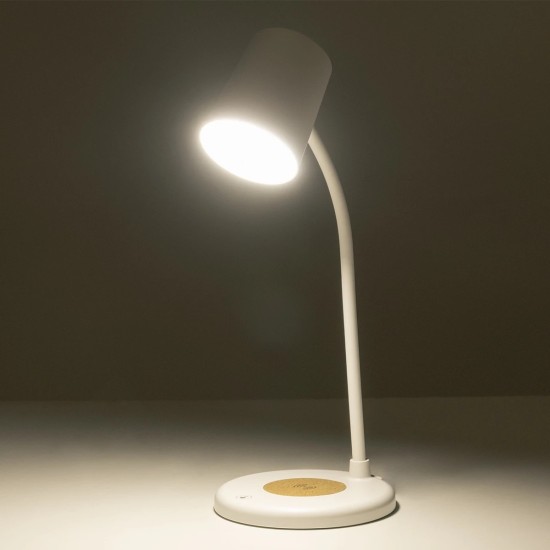 GLOBOSTAR® LUCORA 76555 Μοντέρνο Επιτραπέζιο Φωτιστικό Γραφείου με Ασύρματη Φόρτιση 10W 2A & 4W Bluetooth Ηχείο LED 3W 300lm 120° DC 5V με USB-C IP20 Ρυθμιζόμενο Λευκό CCT με Αφή 2700K/4500K/6000K Dimmable - Sanan SMD Chip - Λευκό - Μ12 x Π12 x Υ32cm GLOBOSTAR® LUCORA 76555 Μοντέρνο Επιτραπέζιο Φωτιστικό Γραφείου με Ασύρματη Φόρτιση 10W 2A & 4W Bluetooth Ηχείο LED 3W 300lm 120° DC 5V με USB-C IP20 Ρυθμιζόμενο Λευκό CCT με Αφή 2700K/4500K/6000K Dimmable - Sanan SMD Chip - Λευκό - Μ12 x Π12 x Υ32cm