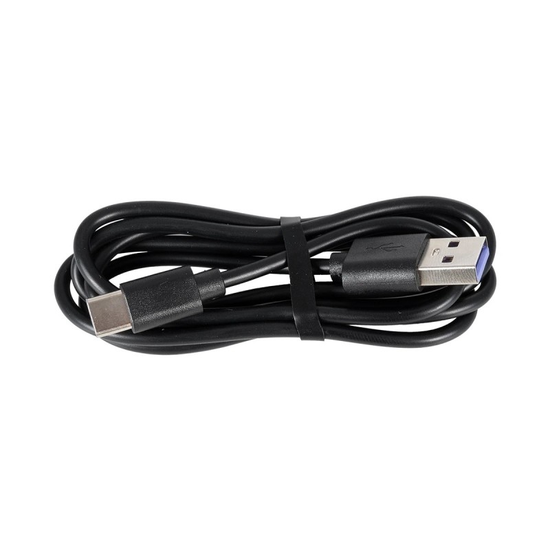 GLOBOSTAR® LUCORA 76556 Μοντέρνο Επιτραπέζιο Φωτιστικό Γραφείου με Ασύρματη Φόρτιση 10W 2A & 4W Bluetooth Ηχείο LED 3W 300lm 120° DC 5V με USB-C IP20 Ρυθμιζόμενο Λευκό CCT με Αφή 2700K/4500K/6000K Dimmable - Sanan SMD Chip - Μαύρο - Μ12 x Π12 x Υ32cm