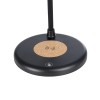 GLOBOSTAR® LUCORA 76556 Μοντέρνο Επιτραπέζιο Φωτιστικό Γραφείου με Ασύρματη Φόρτιση 10W 2A & 4W Bluetooth Ηχείο LED 3W 300lm 120° DC 5V με USB-C IP20 Ρυθμιζόμενο Λευκό CCT με Αφή 2700K/4500K/6000K Dimmable - Sanan SMD Chip - Μαύρο - Μ12 x Π12 x Υ32cm
